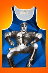 TOM OF FINLAND BLUES BROS MESH MUSCLE TANK TOP MENS TOP T SHIRT GAY CULTURE