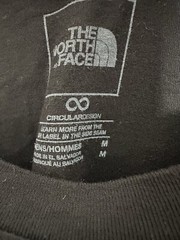 THE NORTH FACE Mens Black Shirt Short Sleeve Tee – Double Sided Logo Size M