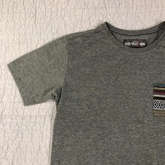 Beautiful Giant Shirt Men Large Gray Tribal Pocket Tee Heather Aztec Crewneck