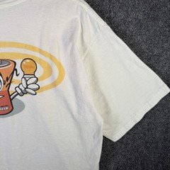 Vintage Mossimo Shirt Mens Large White 90s Skate Battery Parody Stussy Surf USA