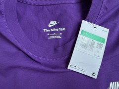 Nike Mens Sportswear Cotton Embroidered T-Shirt Purple Sz M/L/XL Short Sleeves