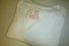 hanes mens shirt cotton comfort classic fit V-neck t-shirt Undershirt sz: small
