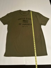 General Standard Men’s Olive Green “United States of America” Graphic T-Shirt LG