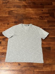 Perry Ellis Men’s Texture Slub V-Neck Tee Color Grayish Color Size XL