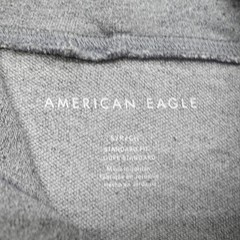 American Eagle Hooded T-Shirt Men’s Size S Gray Short Sleeve Drawstring