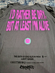 Lady Gaga Chromatica Rain On Me Long Sleeve Shirt Size Large Official Merch LG6
