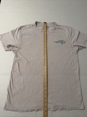Reel Life Freshly Caught Fishing Graphic Tee – Size L– White/Teal/Yellow 1837