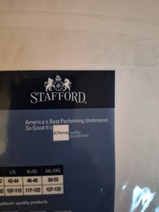 STAFFORD 3 Large Crew Neck White T-Shirts 100% Cotton Comfort. New In Package.
