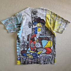 Pablo Picasso 10 Color Screenprint Overprint All Over Print Tee Tshirt L