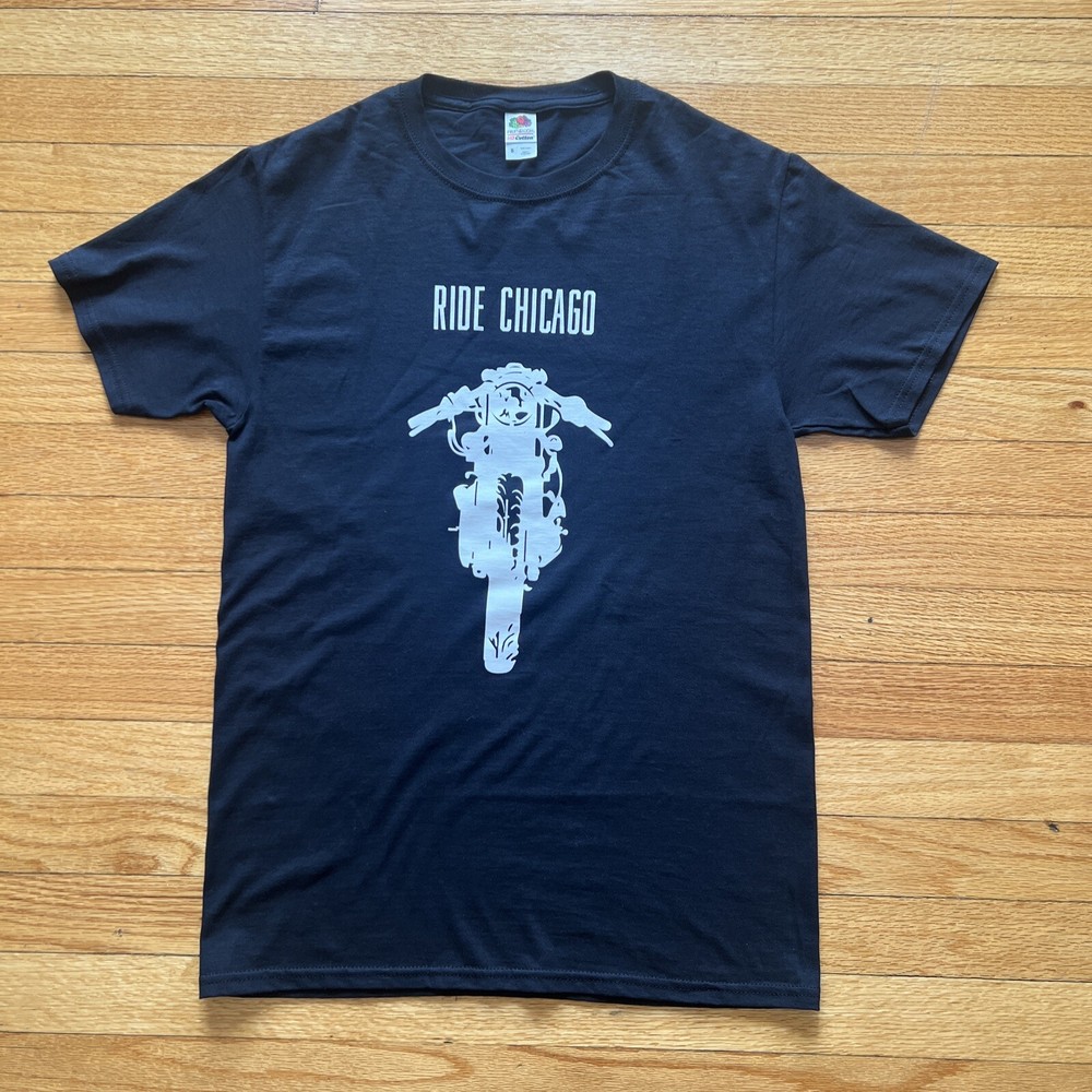 ride chicago motorcycle shirt small outlaw motorcycle club black
