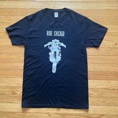 ride chicago motorcycle shirt small outlaw motorcycle club black