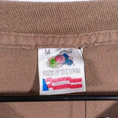 Fruit of The Loom Blank Brown Tonal T-Shirt Medium VTG 90s Streetwear Grunge
