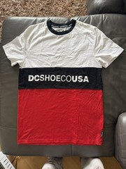 DC Shoes Glenferrie T-Shirt Mens Large White Black Red Skate Streetwear