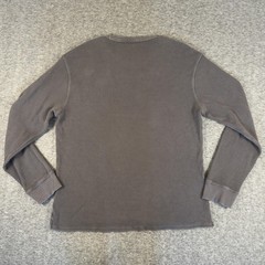 Pact Shirt Mens XL Gray Waffle Knit Long Sleeve Thermal Organic Cotton Crewneck