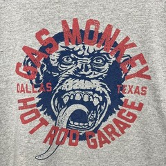 Gas Monkey Garage T-Shirt Men’s 3XLT Gray Graphic Logo Crew Neck Cotton Blend