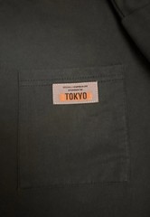 Tokyo Laundry Men’s L Green Long Sleeve Crew Neck Cotton Knit Pocket Tee Patch
