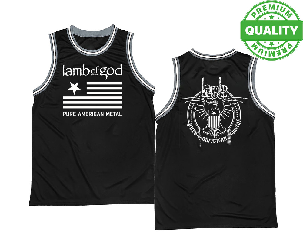 Lamb Of God Pure American Metal 3D AOP Basketball Jersey Unisex S-6XL IM1545