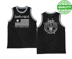 Lamb Of God Pure American Metal 3D AOP Basketball Jersey Unisex S-6XL IM1545