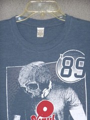 Vinyl Zombies Shirt Adult Xl Slim Fit Gray Graphic Skull World Tour Rock Mens