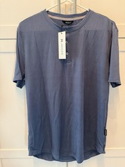 Lot Of 3 JMIERR White/Black/Blue Ribbed Curved Hem ShortSleeveT-Shirt Size L NWT