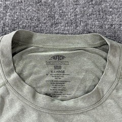 AFTCO Shirt Mens XL Green Performance Fishing Long Sleeve Lightweight Stretch