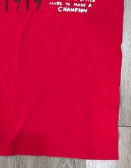 Vintage Champion Logo T-shirt Men’s Size Small Tee Red T-shirt 100% Cotton