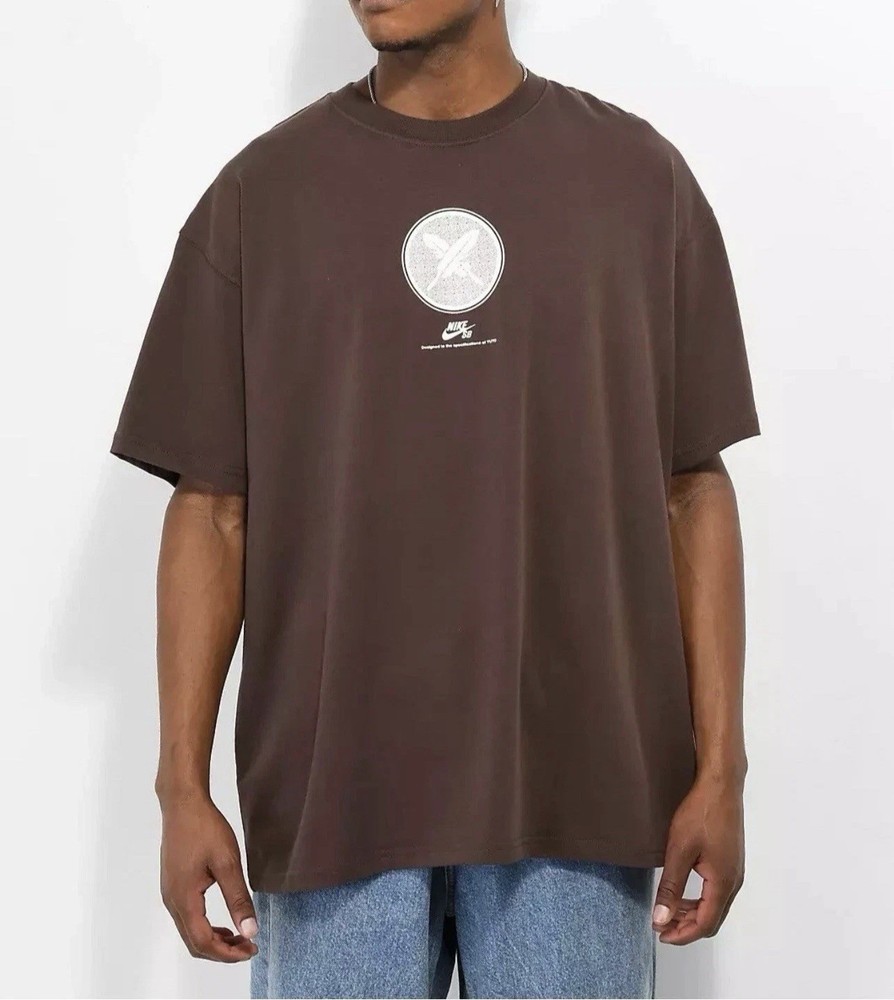 Nike Men’s Sz L Yuto Horigome x SB Max90 Baroque Brown Tee FN0669-237