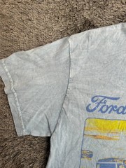 Ford Bronco Free-Wheelin Graphic T-Shirt Medium Blue Acid Wash Vintage Style