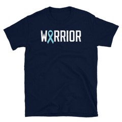 Warrior Prostate Cancer Light Blue Ribbon Support Short-Sleeve Unisex T-Shirt