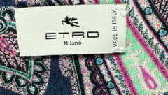 ETRO Milano Paisley Print T Shirt Top Mens L Multicolor Italy Cotton Short