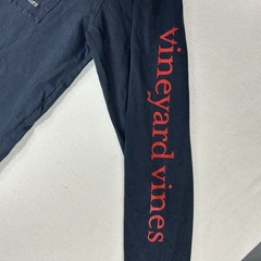 Vineyard Vines Long Sleeve Shirt Men’s Small Naughty or Nice Christmas Top Blue