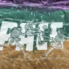 Vintage Soccer Shirt Mens XL Tie Dye Skeleton Finish line Mardi Gras 90s