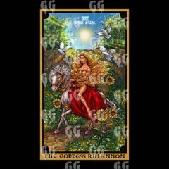 The Goddess Rhiannon The Sun Tarot Card Unisex Tank Top Celtic Witch Goddess