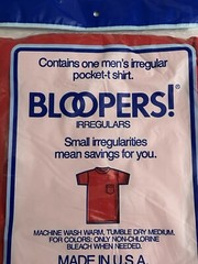 Vtg Fruit of The Loom T Shirt Men’s L Bloopers Irregular Red Pocket Tee 1980s