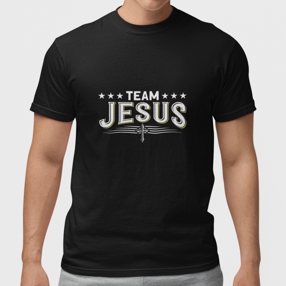 Team Jesus Christian T Shirt Cross Faith Religious Graphic Unisex Tee