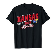 Elite Authentics Kansas Jayhawks Class Of 2024 Icon Officially Licensed T-Shirt