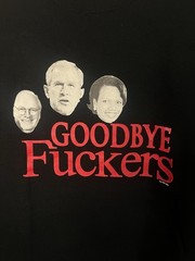 Vintage 2008 Goodbye F*ckers George Bush Dick Cheney Condoleezza Rice T Shirt XL