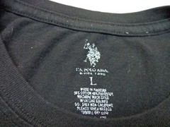 USPA U.S Polo ASSN T Shirt Short Sleeve Black with Red Pony Large Tee