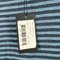 Goodlife T-Shirt Men’s Size Small NWT Blue Stripe Cotton Rayon Soft Lightweight