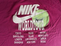 Nike World Tour T-Shirt XL Pink City List Beaverton Oregon Move Your Body Sole