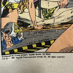 Vintage 90s Marvel Comics X-Men Pool Party Shirt Sz L Thrashed Single Stitch