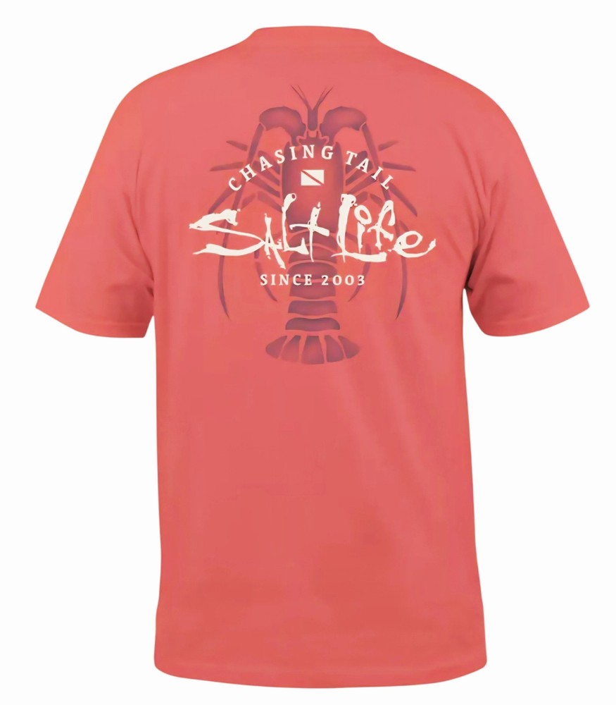 Salt life, “Chasing Lobster Tail” Short Sleeve Men’s Graphic T-Shirt, Lg or XL