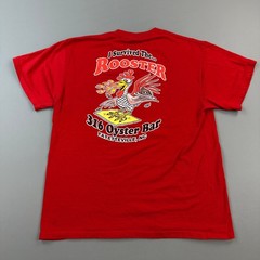 Vintage Delta Pro Weight Shirt Mens Large Red 316 Oyster Bar NC Pocket Tee Y2K