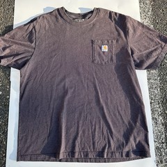 Carhartt K87 Men’s T-shirt Maroon Brown XL Short Sleeve 100% Cotton Loose Fit