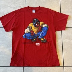 Vintage Marvel Spider-Man Punisher 2003 Marvel Comics Mens Size L Y2K