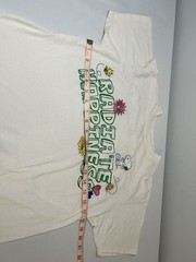 Peanuts Snoopy Radiate Happiness T-Shirt Small Cream Graphic Tee Cotton