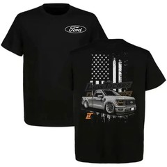 Performance Pickup Truck Graphic Tee, Ford F-150 American Flag T-Shirt