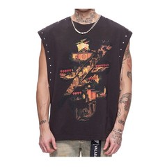 Valabasas Crew Neck T-Shirt Ember Glyph Mens Black VLBS-VT5-1004