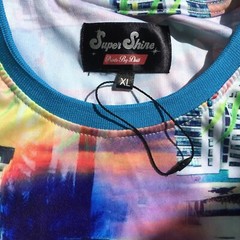 Miami Super Shine Print by Drill Men’s T-Shirt Size XL Hot Art Deco Theme NWOT