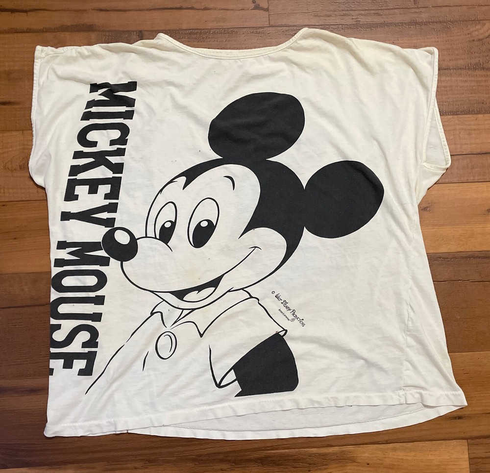 Vintage Mickey Mouse Pajama Shirt Disney 90s All Over Print Front And Back RARE